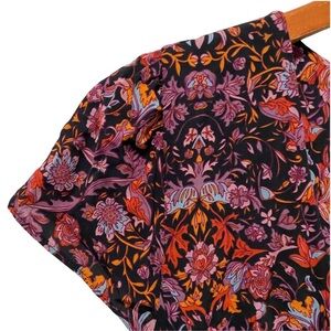 Kimchi Blue Floral  Romper Small Black Red